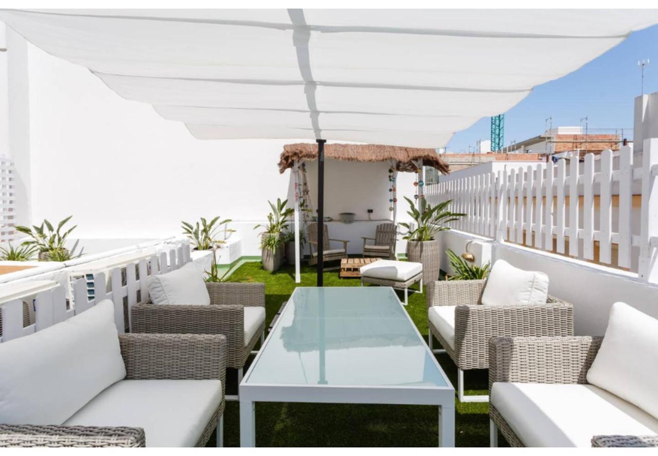 Terraza-Caleta Beach Home By Cadiz4Rentals Bagian luar foto